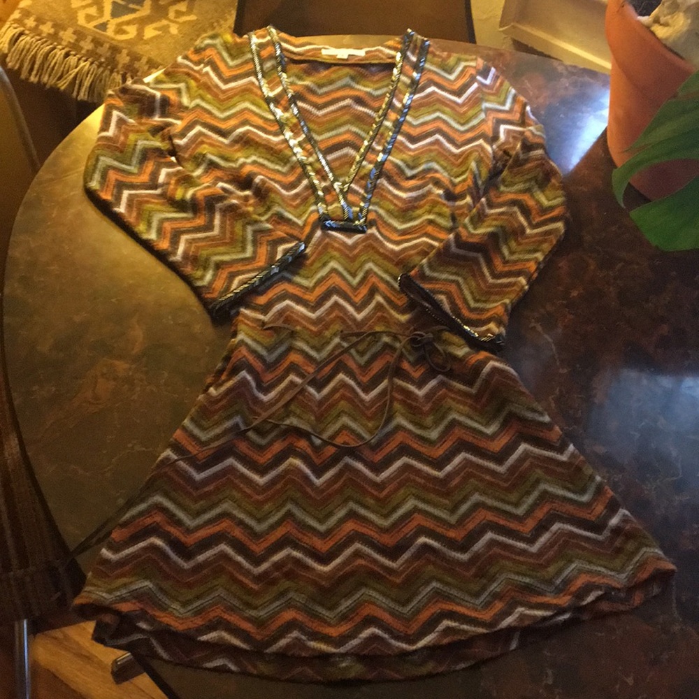 Vintage Parameter Tunic Beaded Retro Pattern